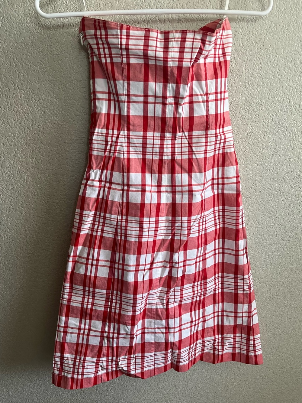 Very Rare Moschino Plaid Strapless Dress - Picture 3 of 8